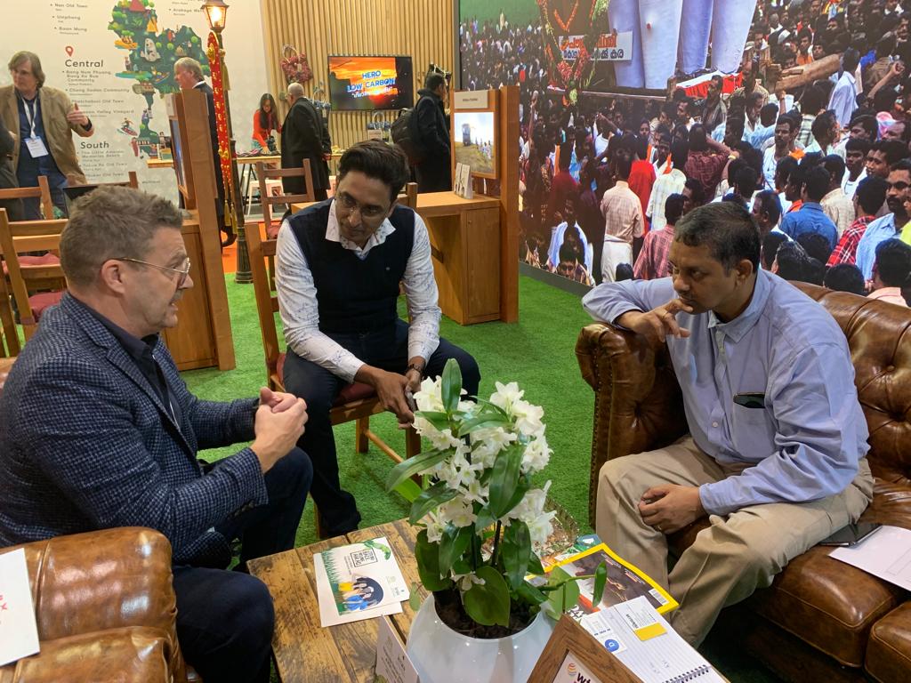 Mr. K.S Srinivas IAS, Principal Secretary – Tourism, and Mr. P.B Nooh IAS, Director – Tourism holding discussions at the WTM London 2022. #WTM2022 #WTMLDN #WTM #Event #KeralaTourism