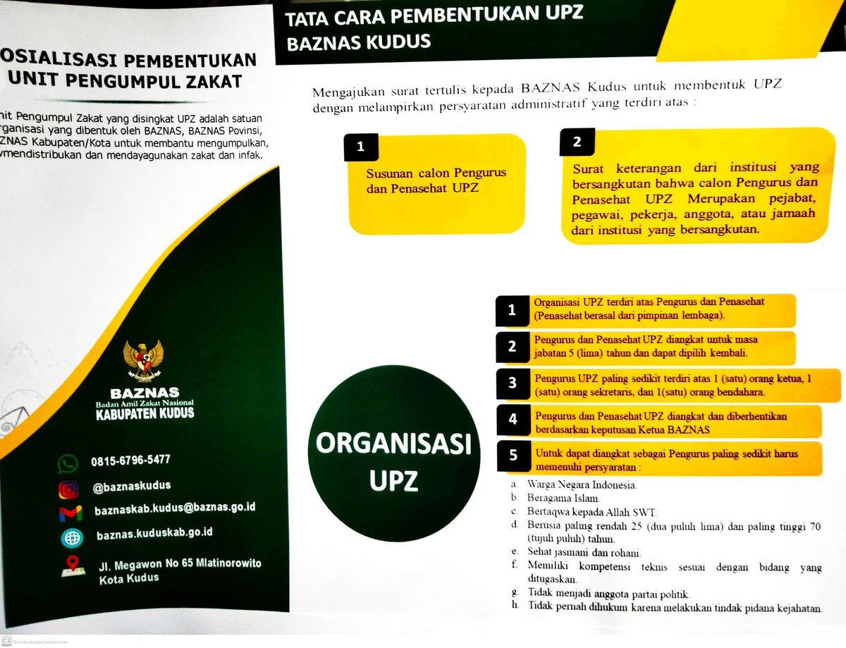 Sh0lihuddin's tweet photo. Tatacara Pembentukan UPZ Baznas Kudus https://t.co/1rxlLLwzu7