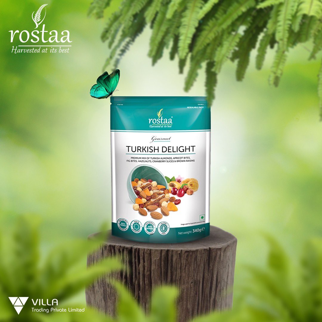 villatrading_mv's tweet photo. Turkish Delight is a delectable melange of Turkish almonds, apricot & fig bites and hazelnuts. Start with this colorful blend and make the rest of your day fruitful.
#rostaa #villamart #villatrading https://t.co/6PFVlIyOJu