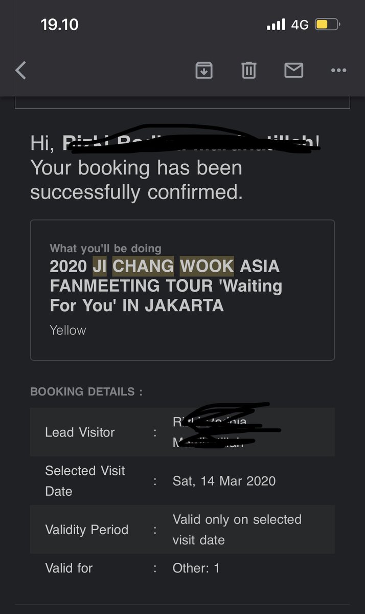 rizkirodhia's tweet photo. #wts tiket Fan Meeting Ji Chang Woo #ReachYouinJKT harga tahun 2020. Seat Yellow. Gabisa nonton karna tanggal nya bentrok acara 😭 dijual cepet yah. Harga masih sama kaya 2020🫶🏼 #mcp #fanmeeting #jichangwook https://t.co/LYW6T071VV