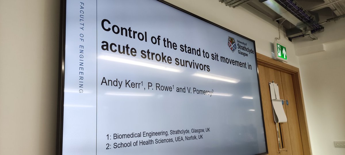 CoCreationRehab's tweet photo. The brilliant @AndyKerrBME discussing his research on the 'Control of stand to sit movement in acute stroke survivors' ๐ถโโ๏ธ๐บ#SRRSSAHPF2022 @rehabresearchuk @SSAHPF @CHSScotland @UniStrathclyde @StrathBiomedEng #rehabilitation #worldchangingresearch ๐ช#academicexcellence https://t.co/Ac96oGixTH
