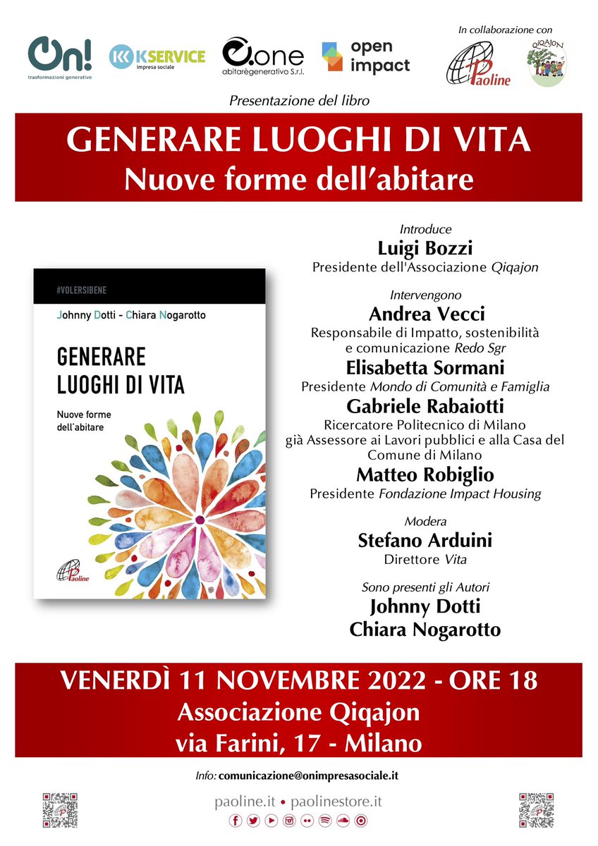 eone_abitare's tweet photo. Questo venerdì a #Milano 📚

#abitaregenerativo #abitare #città #casa #luoghi #housing #realestate #immobiliare #edilizia https://t.co/gJLHRA0xMC