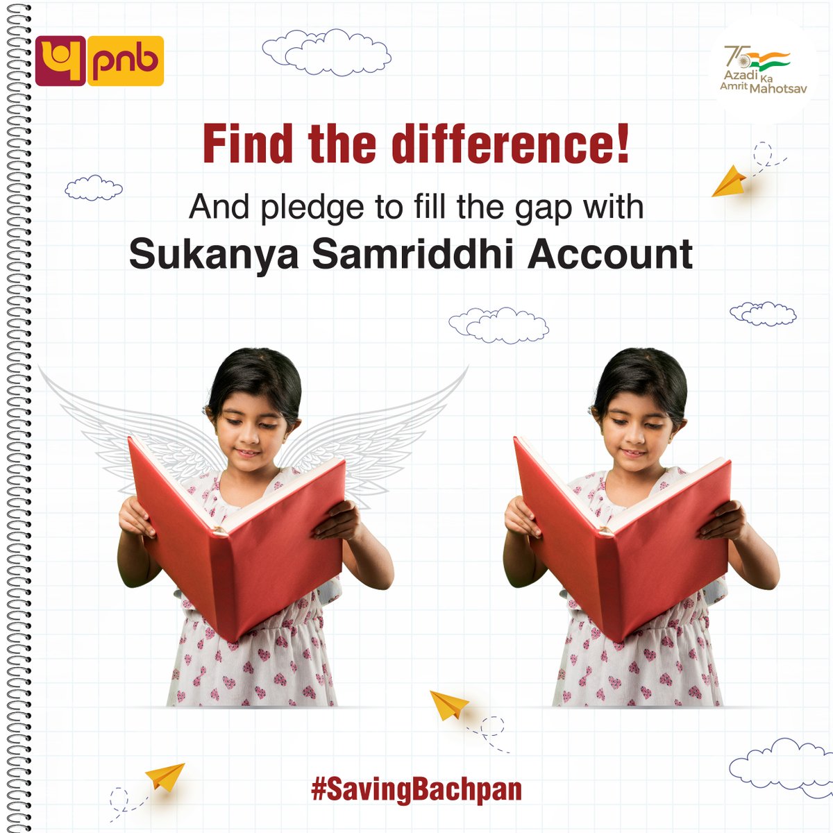 Can you #FindTheDifference

This #ChildrensDay, pledge to give your girl child the opportunities she deserves. 

#Contest #ContestAlert #SavingBachpan #AzadiKaAmritMahotsav #AmritMahotsav 

<a href="/AmritMahotsav/">Amrit Mahotsav</a>