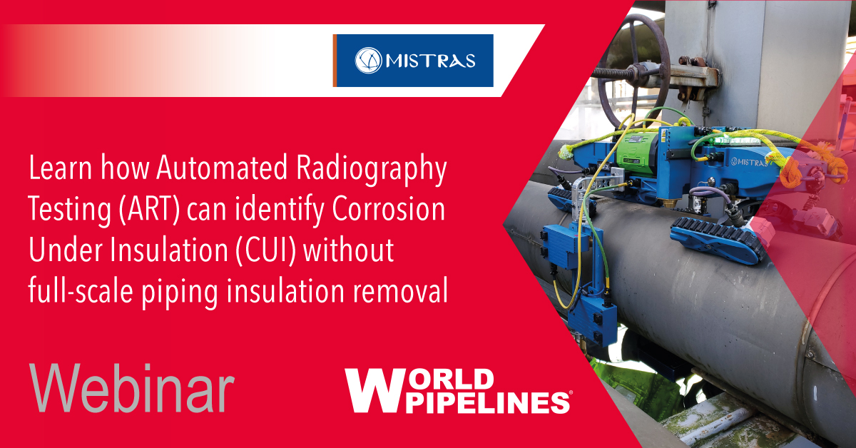 WorldPipelines's tweet photo. .@MISTRASGroup’s recent webinar is available to watch for free today: https://t.co/w002P9hejp
In this webinar, Ian Moreau discusses how to optimise #InspectionSchedules, #FabricMaintenanceSchedules, and overall spend.
#WorldPipelines https://t.co/ZQQ5pw4uWE