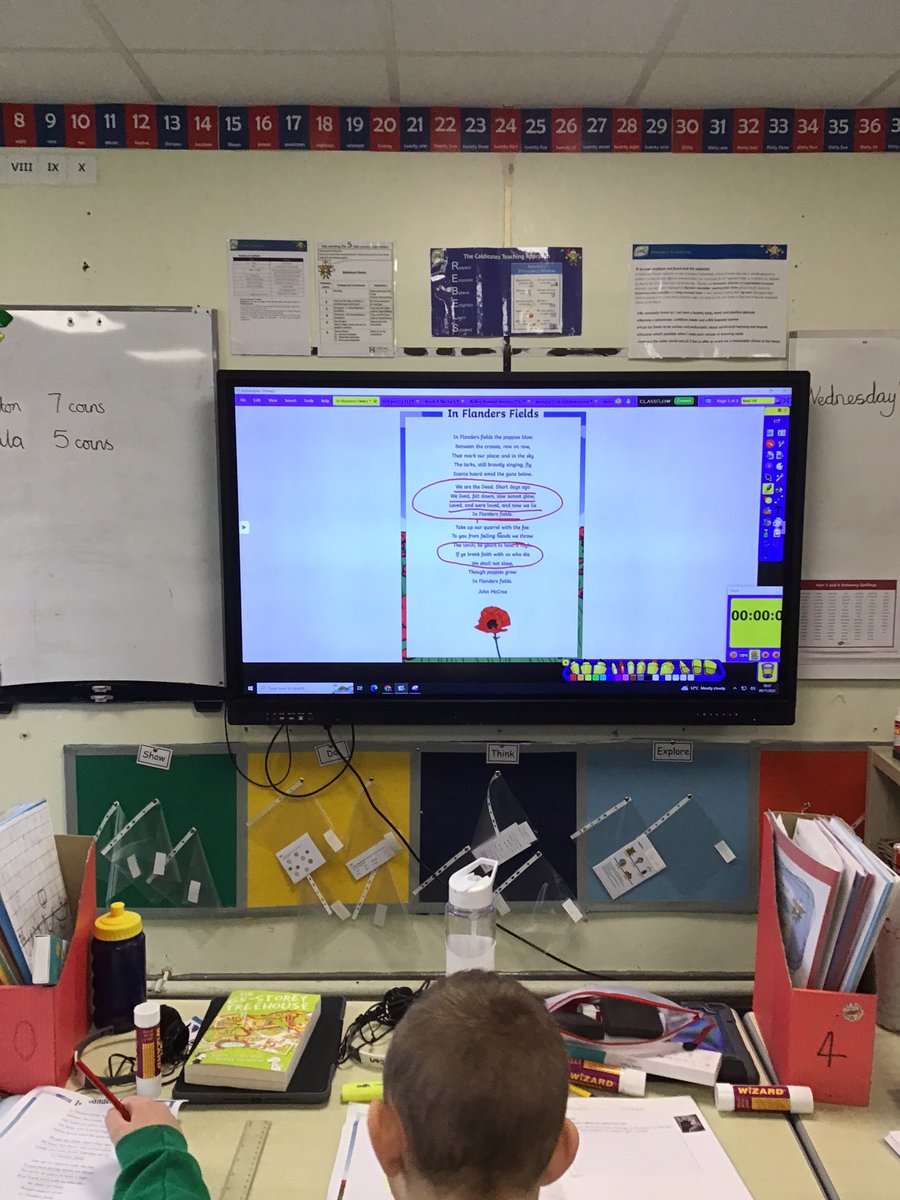 CaldiY5's tweet photo. This morning, Year 5 have read through the poem ‘In Flanders Fields.’ We have talked about the message John McCrae is getting across to the reader and the importance of the text. #resilientreader @CNicholson_Edu @vianclark @Claire_Heald @AETAcademies @ReaderResilient https://t.co/wyHHZAvutl
