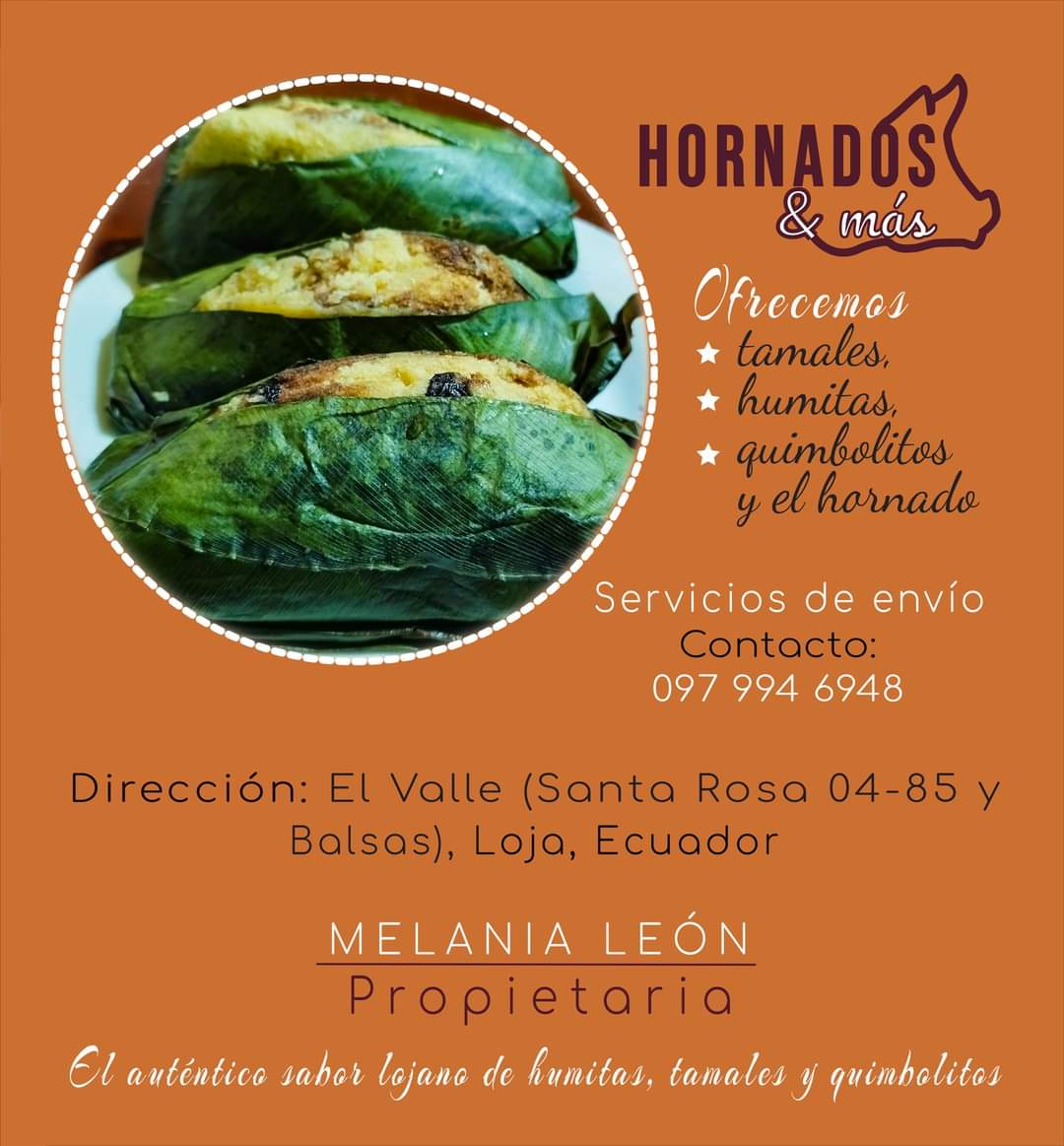 𝐇𝐨𝐫𝐧𝐚𝐝𝐨𝐬 &amp; 𝐌á𝐬
Le ofrecemos la venta de Quimbolitos al por mayor y menor.
Además: Ponemos a disposición nuestro servicio de Horneado de Pavos, Pollos y Cerdos según la necesidad.
Previa reservación al: ０９７ ９９４ ６９４８
facebook.com/lavozdelsurofi…