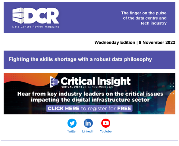 DCRmagazine's tweet photo. In today's newsletter, Naggi Asmar (@matillion) explains how a robust #data #philosophy can help organisations navigate the data skills shortage & what's taking place at #CriticalInsight: https://t.co/iG8eVserqI
#Vantage #Raxio #AirTrunk #CLPPower #Brady #Côted’Ivoire #Berlin https://t.co/SZ0d0b2DTI