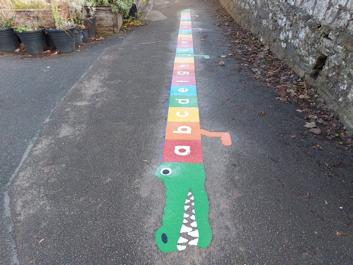 Signet Signs Limited (@signetsignsltd) on Twitter photo Our team had a fabulous day at <a href="/WyeForest/">Wye Forest Federation</a> installing some new playground markings. This letter crocodile is one of our best sellers and with colours like that, we can see why!
#playground #playgrounddesign #education #outdoorfun Our team had a fabulous day at <a href="/WyeForest/">Wye Forest Federation</a> installing some new playground markings. This letter crocodile is one of our best sellers and with colours like that, we can see why!
#playground #playgrounddesign #education #outdoorfun