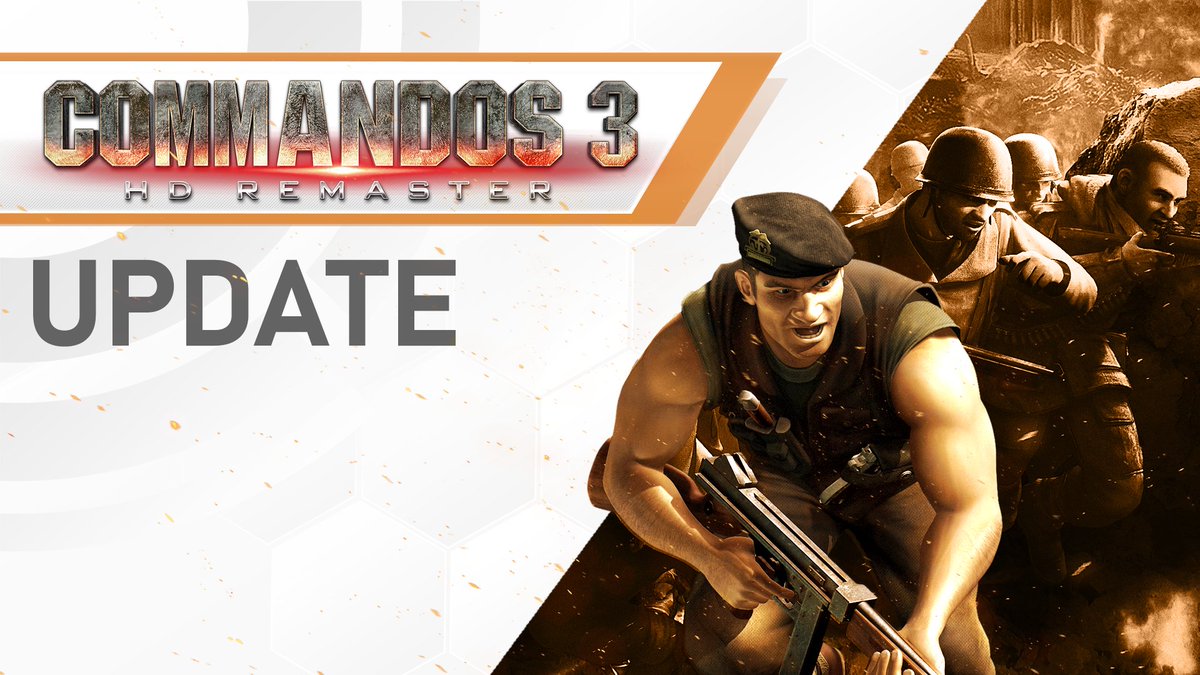 kalypsomedia's tweet photo. An updated mission briefing named ‘Changelog’ has been sent your way – do you dare to read it? You better, because #Commandos3HD Remaster has just received an update for PC, Xbox One, PlayStation 4 and Nintendo Switch, including several bugfixes! 👇👇👇
https://t.co/8T7t6bD9gr https://t.co/LSxC5FAfsv