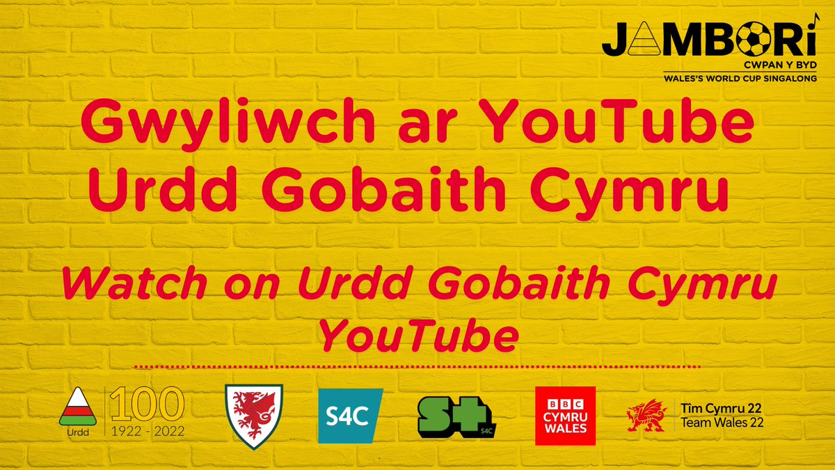 Urdd Gobaith Cymru on Twitter "Ymunwch â ffrwd BYW Jambori Cwpan y Byd