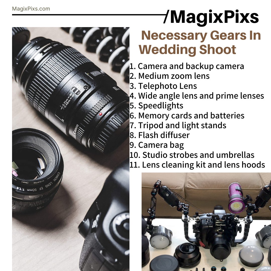MagixPixs's tweet photo. Necessary Gears in Wedding shoot.
#magixpixs #infographydesign #infography_me #infography #cameragears #cameraequipment #supernecessary #camera #equipment #necessary #wedding #shoot #followforfollowback #likeforlikes #remake #explore https://t.co/oSHnMZz4cC