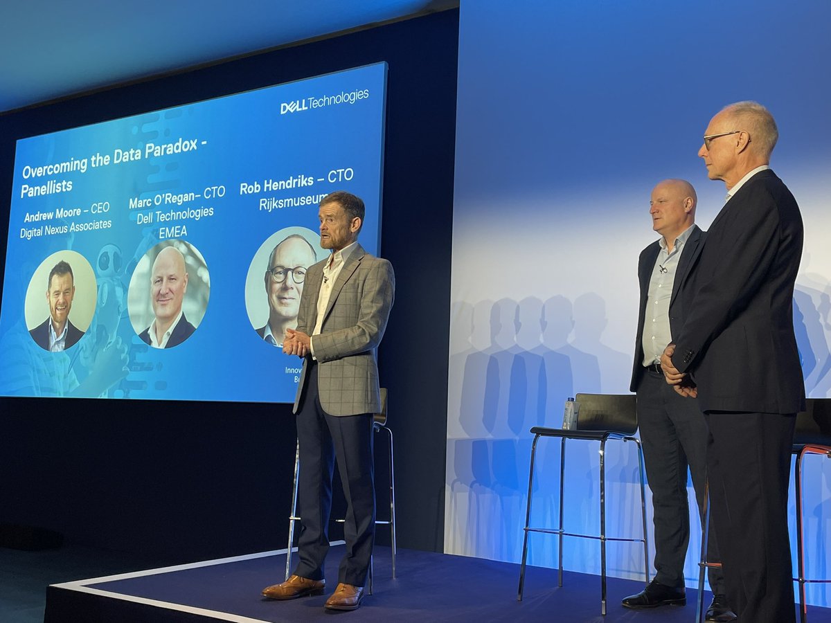 EricBezille's tweet photo. #Data Paradox: more services for more data for more services for more data…

Interesting session at #GartnerSym with our EMEA CTO Marc O’Regan, Rob Hendricks and Andrew Moore.

Data is vital in everything we do. The more you have the more you learn.

#ConnectedCIO #DellTech https://t.co/1yOi67G7zg
