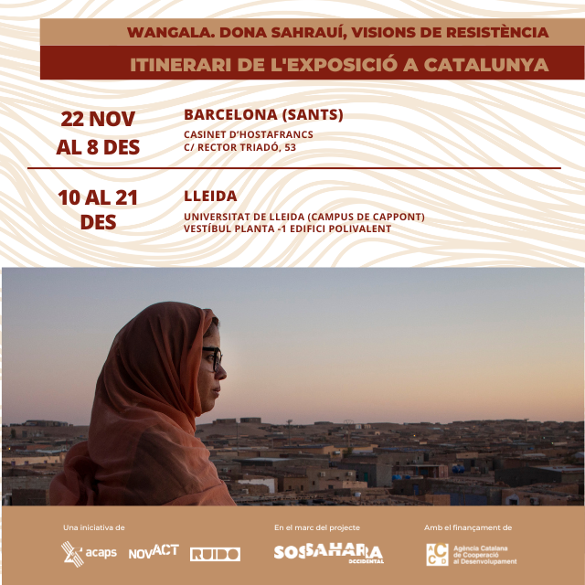 SosSaharaOrg's tweet photo. 🙋‍♀️‍Des d'octubre fins a desembre de 2022 vine a visitar l'exposició📸"#Wangala. Dona sahrauí, visions de resistència" a diferents municipis de tot Catalunya!
 
📲 Consulta la itinerància i #SaveTheDate al teu municipi més proper! 🤗T'esperem! https://t.co/uYaiYPKZ74
