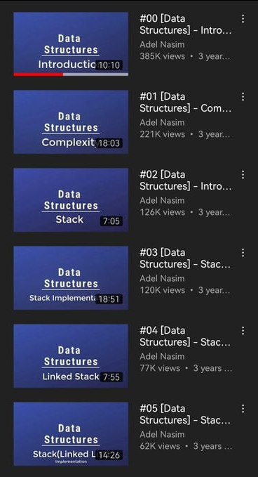 EngMuayadRayyes's tweet image. 🌀كورس كامل لشرح #الخوارزميات
youtube.com/playlist?list=…
🌀كورس كامل لشرح تراكيب البيانات #Data_Structures
youtube.com/playlist?list=…
@khaliidviip