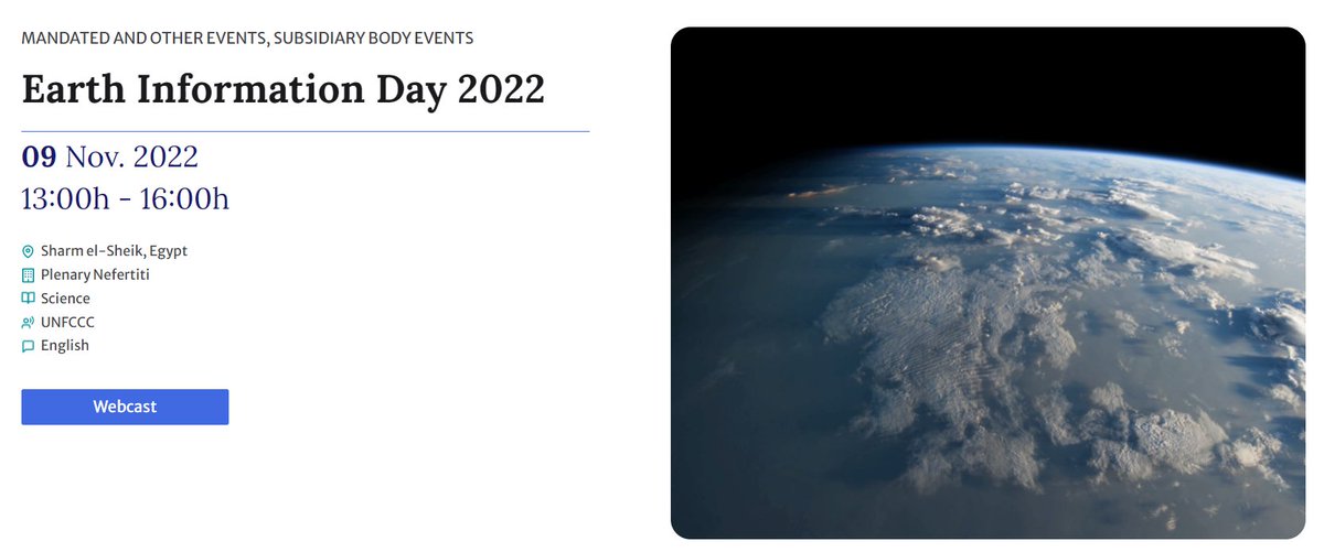 gcos_un's tweet photo. GCOS present at #COP27 today, GCOS Implementation Plan presented at Earth Information Day. Follow the event live now: https://t.co/bC74jByMIj  
@WMO 
@GOOSocean https://t.co/ddgzuVKsJ4
