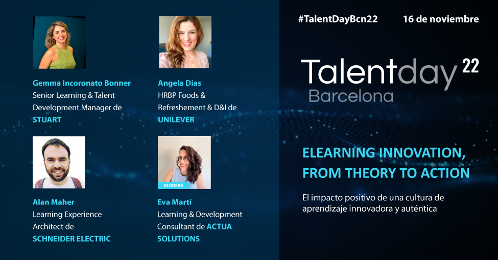 EquiposyTalento's tweet photo. #Innovación en Learning&amp;Development en #TalentDayBcn22💥Gemma Incoronato de @Stuart_Spain, Angela Dias de @UnileverSpain y Alan Maher de @SchneiderElec en la mesa ELEARNING INNOVATION, FROM THEORY TO ACTION moderada por @actuasolutions.

¡TE ESPERAMOS! 👇
https://t.co/uQGcr3E1Ja https://t.co/CULa5BvuMu