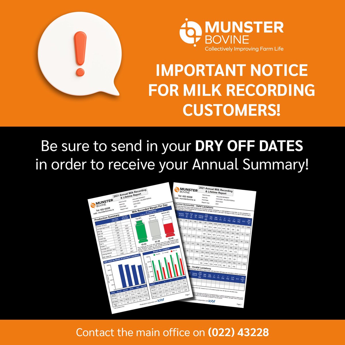 MunsterBovine's tweet photo. Be sure to record your dry off dates and submit them to receive your Annual Summary! You can record your dry off dates on @FarmOps or head over to the @HerdPlus website to see other ways to record dry off dates! #milkrecording #dryoff https://t.co/5FE5eIK1np