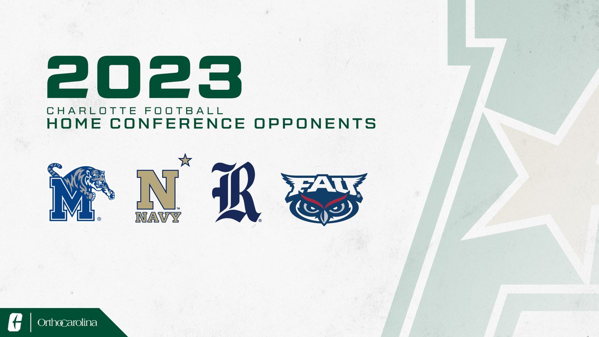 20232026 AAC Football Schedule Format Charlotte 49er Football 🏈