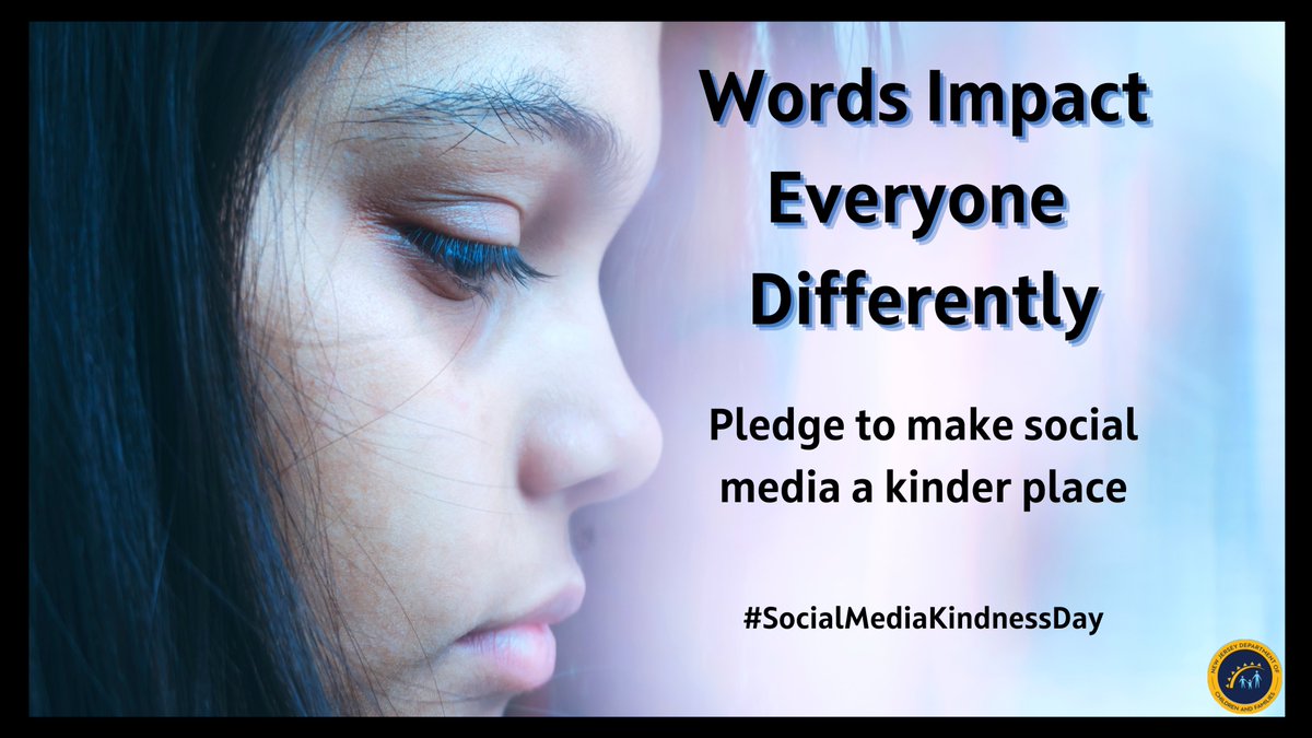 On #SocialMediaKindnessDay make our digital world a kinder place by stopping and thinking before you post, and speaking up if you witness cyberbullying. 

Need to talk? We are here.

NJ youth + young adults ages 10-24:
Call or Text 888-222-2228 to talk about ANY problem