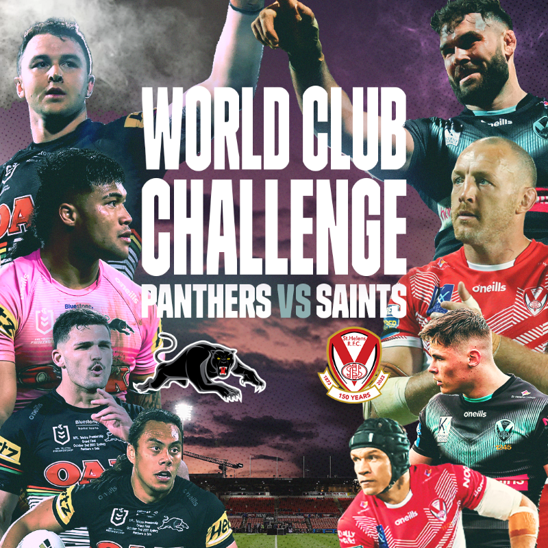 Saints1890's tweet photo. 🏆 🤝 🏆
🇦🇺 🤝 🏴󠁧󠁢󠁥󠁮󠁧󠁿

𝗧𝗵𝗲 𝗪𝗼𝗿𝗹𝗱 𝗖𝗹𝘂𝗯 𝗖𝗵𝗮𝗹𝗹𝗲𝗻𝗴𝗲 𝗿𝗲𝘁𝘂𝗿𝗻𝘀.

Read more below 👇

#COYS | @PenrithPanthers