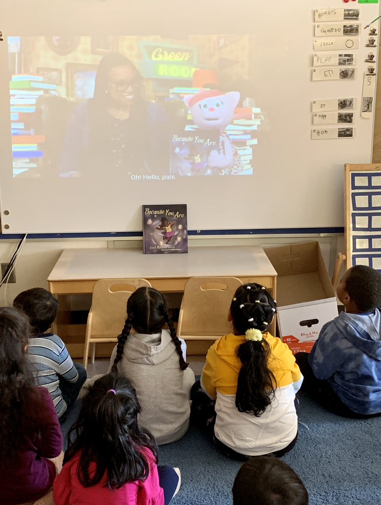 ATHOMASDECE's tweet image. K2 listened to @JaelRichardson read her beautiful book Because You Are. #FOLDkids22 @MalalaYPS @PeelSchools