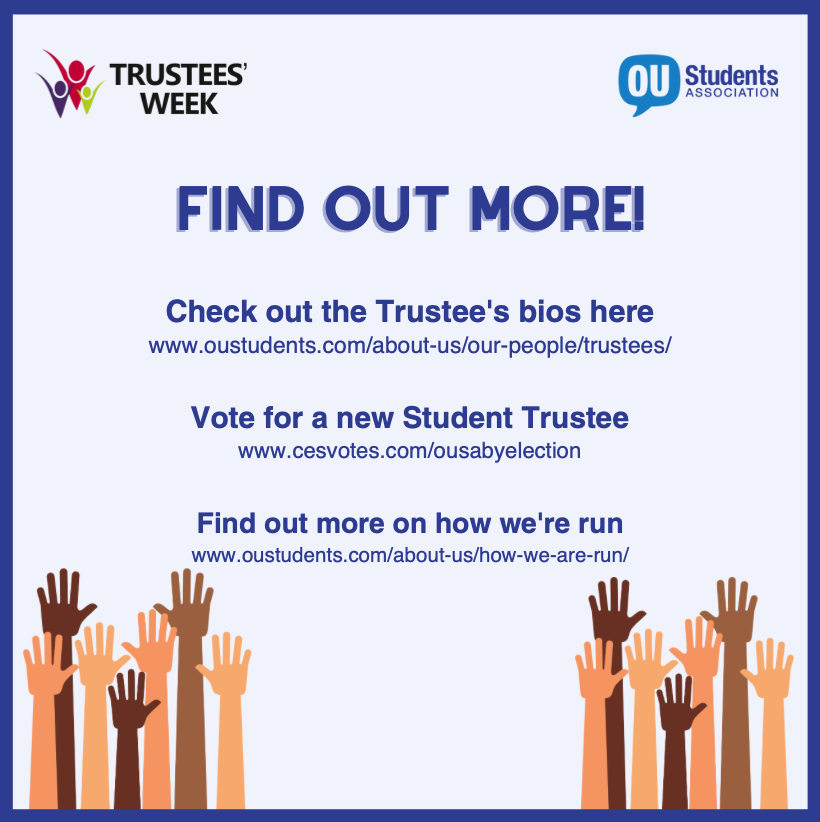 Find out more about the Trustees on our website! You can also vote for a new Student Trustee at cesvotes.com/ousabyelection