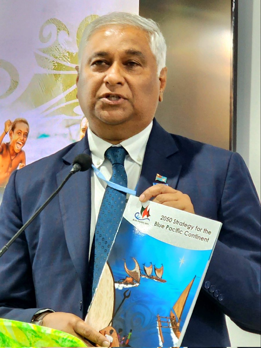 ForumSEC's tweet photo. Funding for the Pacific future has to address #LossAndDamageFinance to rebuild after or lower risk to disasters and  #ClimateCrisis vulnerability - focus  and people-centred approaches key,  says high level panel @COP27P 
#TogetherForImplementation #Pacific2050 @CKI_MFAI https://t.co/z7Ew1gl7FY