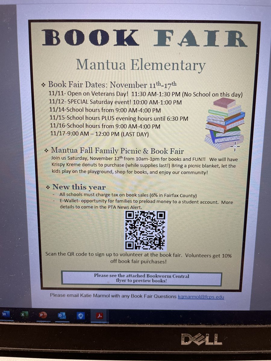 Book fair is here!!  Please see the flyer to get information on our schedule as well as volunteer opportunities z <a href="/BookwormCentral/">Bookworm Central</a> <a href="/MantuaPrincipal/">MantuaPrincipal</a> <a href="/MantuaEs/">Mantua ES</a>