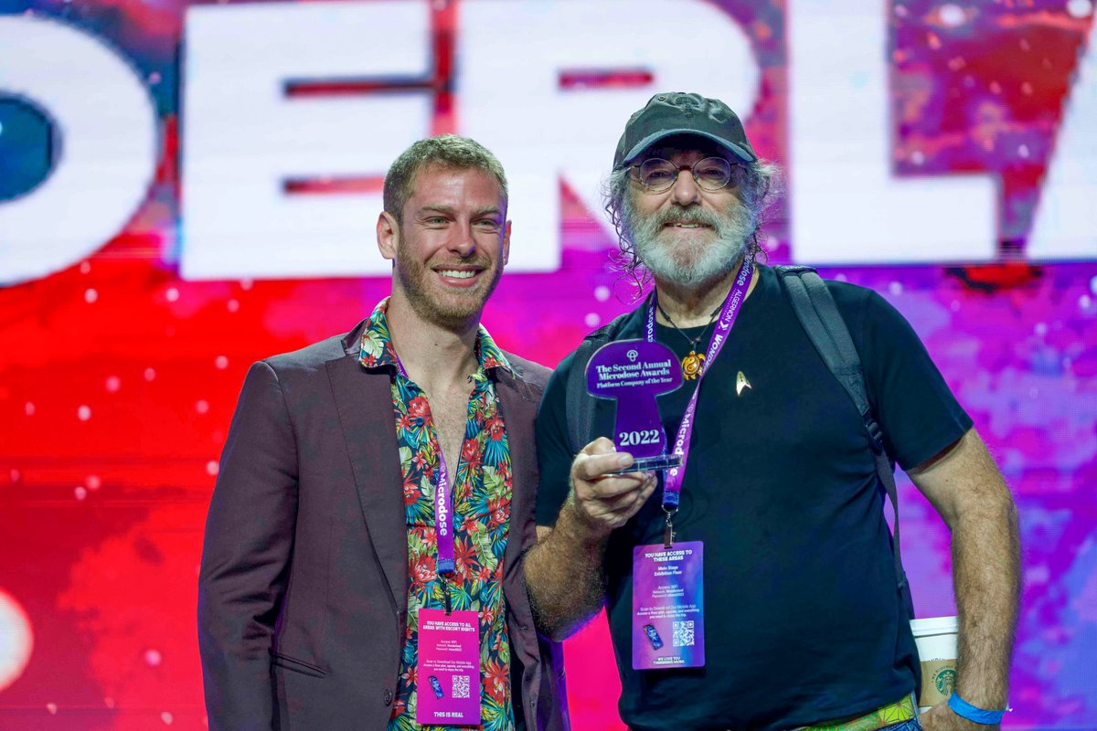 Absolutely honored to have received the Microdose Lifetime Achievement Award at #WonderlandMiami! The event was a success, with 2200+ people in attendance! This new ecosystem is thriving with potential—and—responsibility that we get it right.