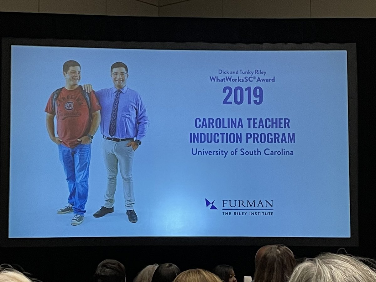 Carolina_TIP's tweet photo. Reflecting on what a treat it was to attend the #WhatWorksSC luncheon last month as previous winners! Congrats to the 2022 recipients of the prize and to ALL entities working to make education in SC what our students deserve. @rileyinstitute @FurmanU @ClemsonCofEd @UofSCEducation https://t.co/MUQqTHidgX
