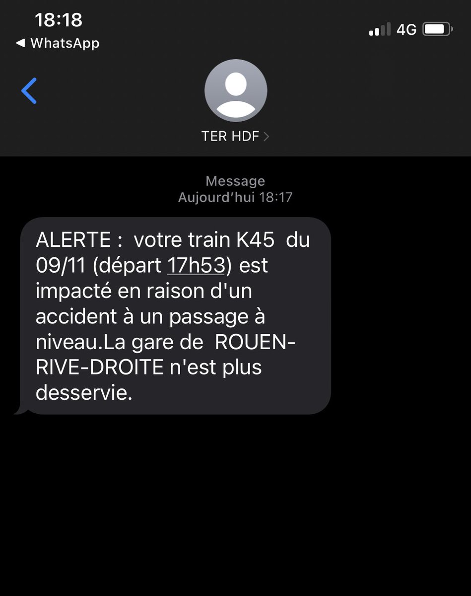 ocouvreur's tweet photo. @TERHDF je reçois ça sur mon tel. Ok mais vous proposez quoi quand justement on se rend à Rouen Rive Droite ? 🤷🏻‍♂️ #fail @SNCF https://t.co/DK7OeC1Ove