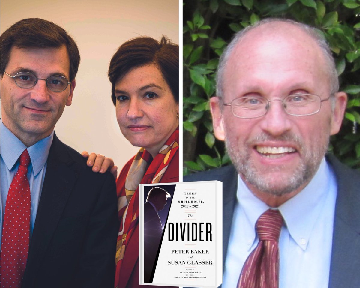 11/17 in Los Angeles: Adam Nagourney joins Peter Baker & Susan Glasser. The Washington Post says their new book, The Divider, is “the most comprehensive and detailed account of the Trump presidency yet published.” 🎟️ writersblocpresents.com/main/peter-bak… @peterbakernyt @sbg1 @adamnagourney