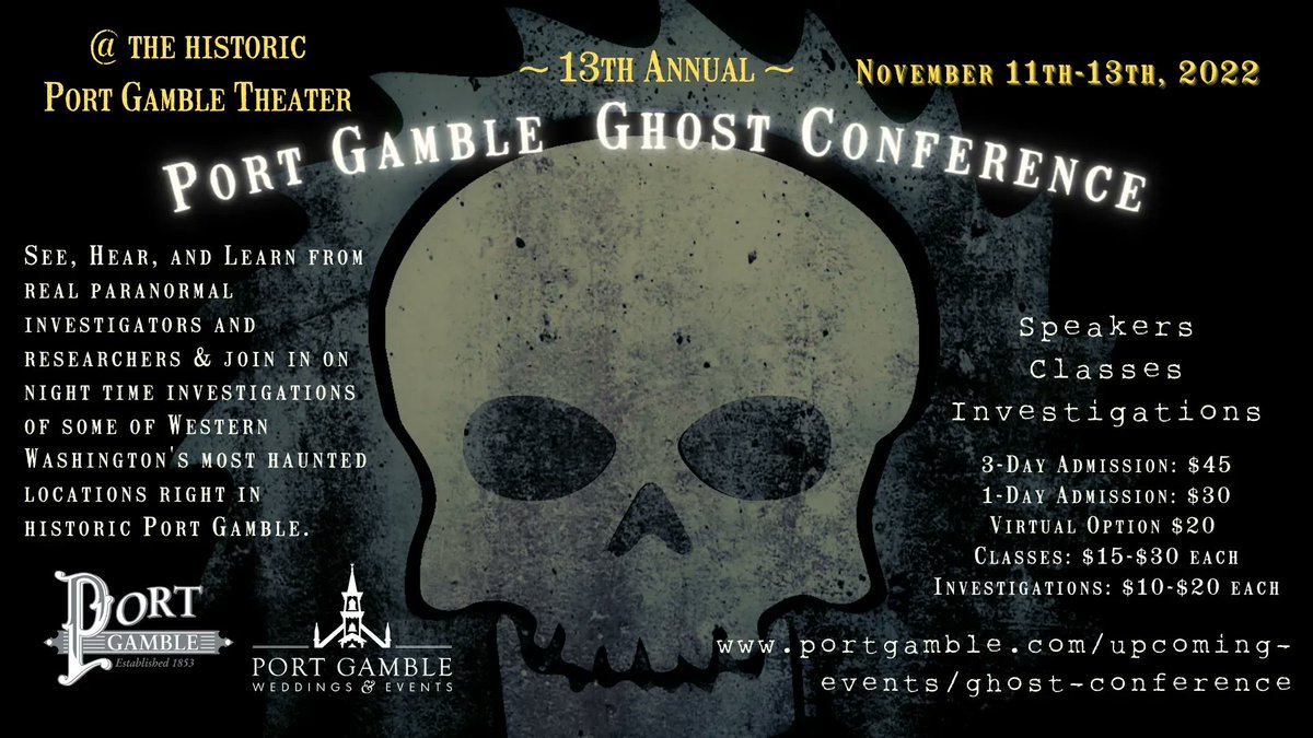 AbiAmdor1's tweet photo. #Portgamble #ghost #conference https://t.co/8iwFaj3zFj #kitsap https://t.co/dMgUWqs3qF