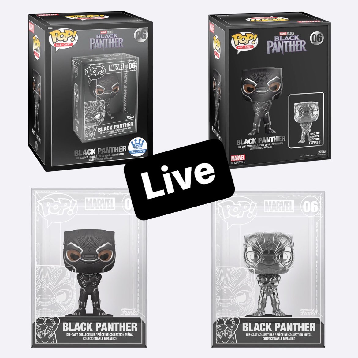 Funko POP News ! on Twitter "Now live! Die Cast Black Panther Funko POP! Good luck on the chase