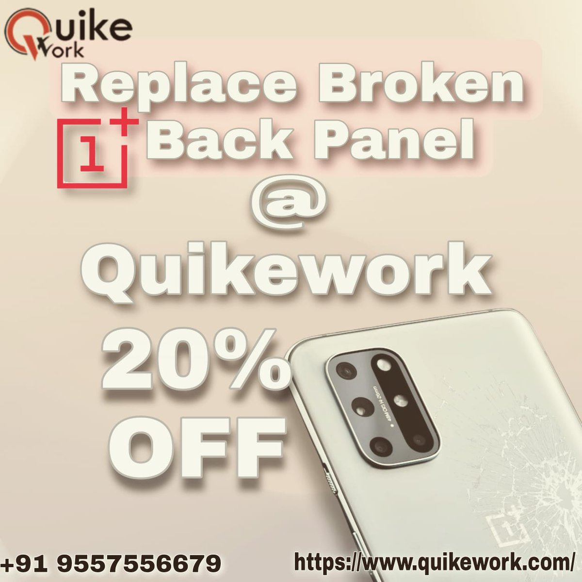 QuikeWork's tweet image. Quikework provides doorstep mobile repair services across Delhi NCR , Noida and Ghaziabad. At Quikework, we provide 100% original parts with assured warranty up-to 1 year. 

#mobilereparing #oneplus #screenreplace #screenrepair #doorstepservice #quikework