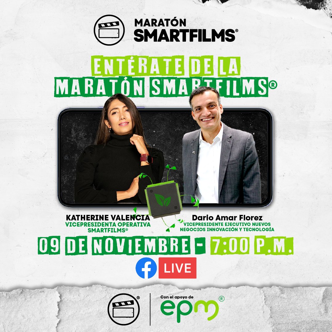 smartfilmsco's tweet image. ¡HOY! ⭐Acompáñanos en este FACEBOOK LIVE porque aún tenemos sorpresas para ti en este 2022. El festival de cine hecho con celulares se toma la ciudad de MEDELLÍN.

@epmestamosahi

🎬#SmartFilms2022
🎬#YoSoySmartFilms
🎬#ComunidadSmartFilms