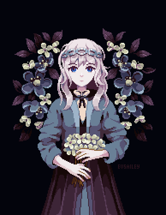 evsailey's tweet photo. I love pixel flowers and I'm practicing in drawing characters🌺✨
#artistsontwitter https://t.co/FoyBpcoAjq