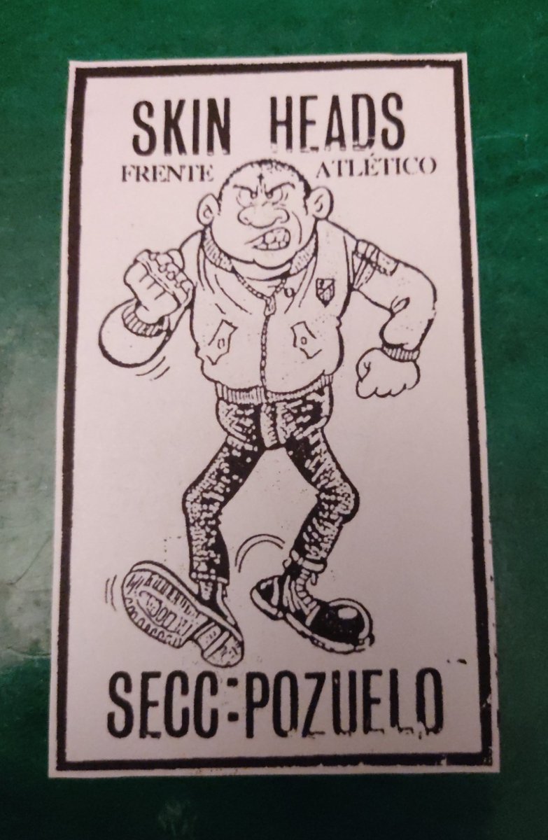 Adhesivosfutbo1's tweet photo. Frente atletico ! Sección Pozuelo . Como molan las pegatinas skinhead! https://t.co/e4yiRBiDvp