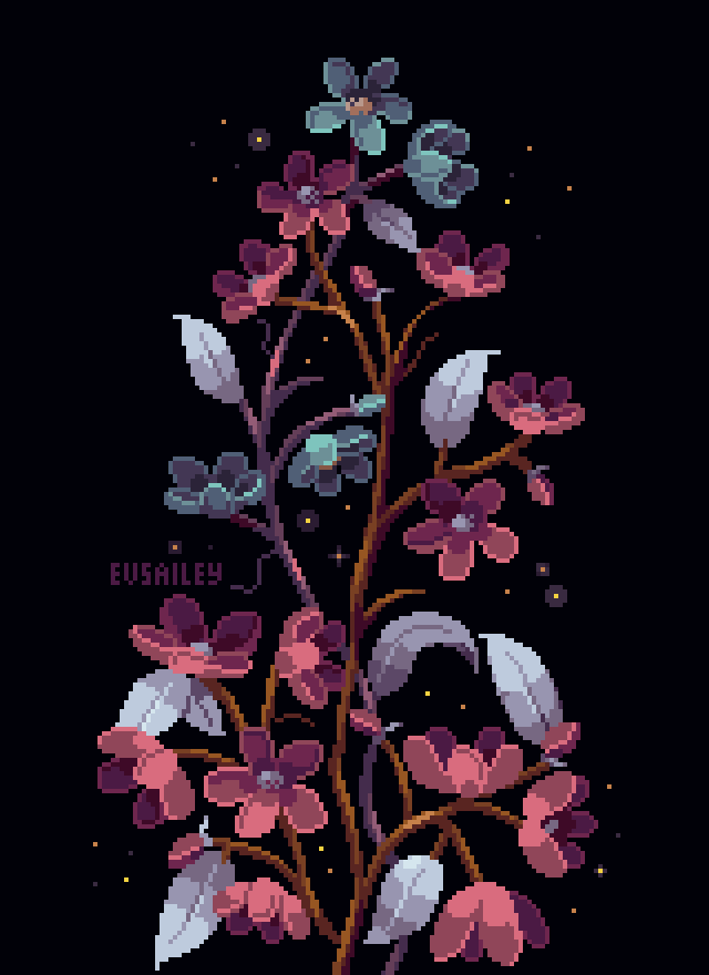 evsailey's tweet photo. I love pixel flowers and I'm practicing in drawing characters🌺✨
#artistsontwitter https://t.co/FoyBpcoAjq