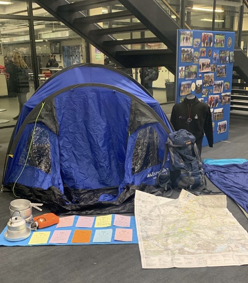 TLADofE's tweet photo. D of E stand is all set up and ready for tonight’s 6th form open evening! Hoping for some amazing Gold participants next year ✨ @DofESouthEast @LangleyAcademy #dofegold #thelangleyacademy https://t.co/6F1S52GO9c