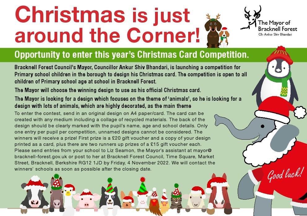 The Mayor of <a href="/BracknellForest/">Bracknell Forest</a> <a href="/AnkurSBhandari/">Ankur Shiv Bhandari-Mayor of Bracknell Forest22-23</a> was pleasantly surprised with the no.and quality of  entries from Primary School Children for his Christmas Card competition.Judging with Cllr Gareth Barnard-Executive member Children services and Liz Seamon,Mayoral Team officer today