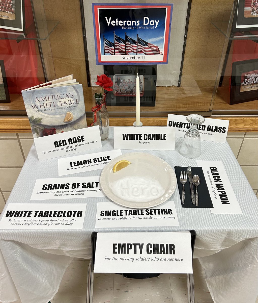 Raider_Library's tweet image. Time for the annual reading &amp;amp; display of America’s White Table ⁦@schroederms_gf⁩