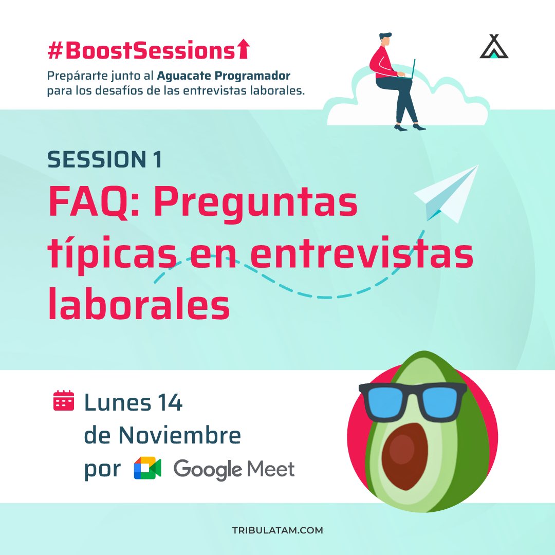 tributechlatam's tweet photo. ¡Presentamos las #BoostSessions! 🚀 Una instancia junto a @ch1nux para prepararte para los desafíos de las entrevistas laborales. 😎

Cada semana, trataremos temas que te ayudarán a potenciar tus skills para las entrevistas laborales. 🔥

Regístrate aquí: https://t.co/MiCMjqrGN2 https://t.co/spII0pa7Mh
