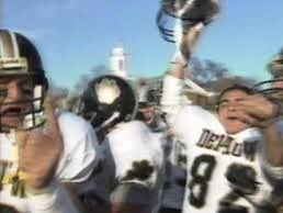 DePauwAthletics's tweet image. 🔔4 DAYS ‘TILL KICKOFF🔔
The first Monon Bell Classic was played in 1890 at Wabash, ending in a 34-5 DePauw Victory! DePauw vs. Wabash stands among the oldest traditions in College Football. 
@DePauwTigersFB
#TeamDePauw #TigerPride