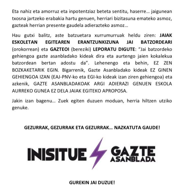 InisitueGA's tweet photo. ZUEN GEZURRETAZ NAZKATUTE GAUZ!!!😠 https://t.co/eAO49zvFzy