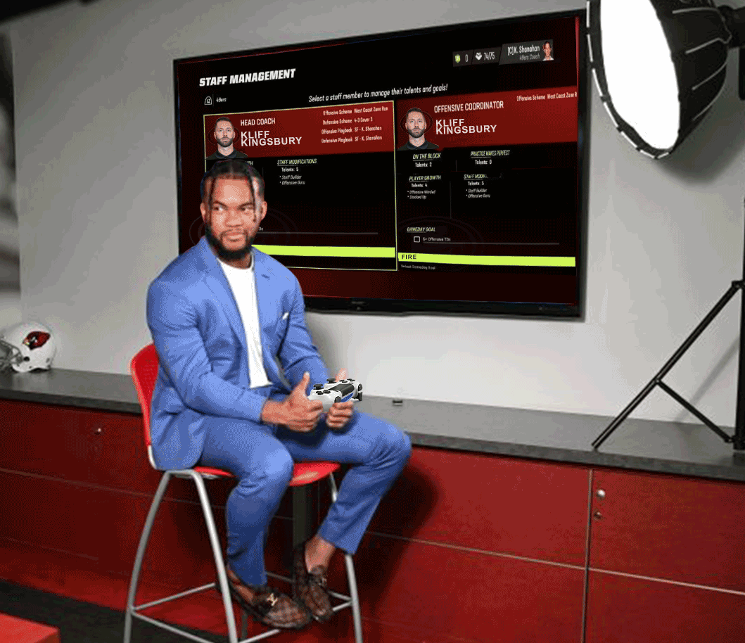 GamingSociety's tweet photo. Sneak peek of tonight’s #HardKnocks in-season premiere with the Kyler and the Cardinals https://t.co/yIFnkXa99G
