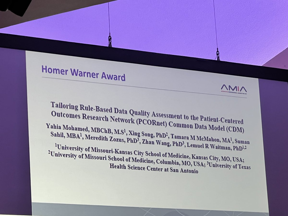 Congratulations to the Homer Warner Award winner #AMIA2022