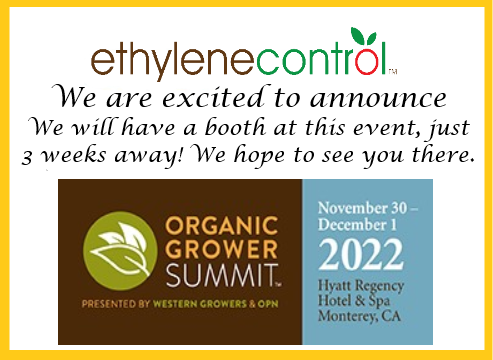 EthyleneControl's tweet image. Hello and GOOOOD Morning, with that comes even better news. The 5th annual Organic Grower summit is at the end of this month, and we've secured our spot. Hoping to see some familiar faces, but wanting to meet and learn plenty more. The countdown is officially on!
