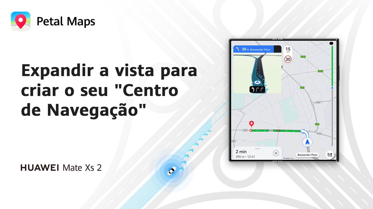 Experimente uma navegação fluida com o #PetalMaps no #HuaweiXs2. Chegue ao seu destino em segurança com o apoio do assistente de faixa de rodagem.Saiba mais aqui 
bit.ly/TPetalMaps