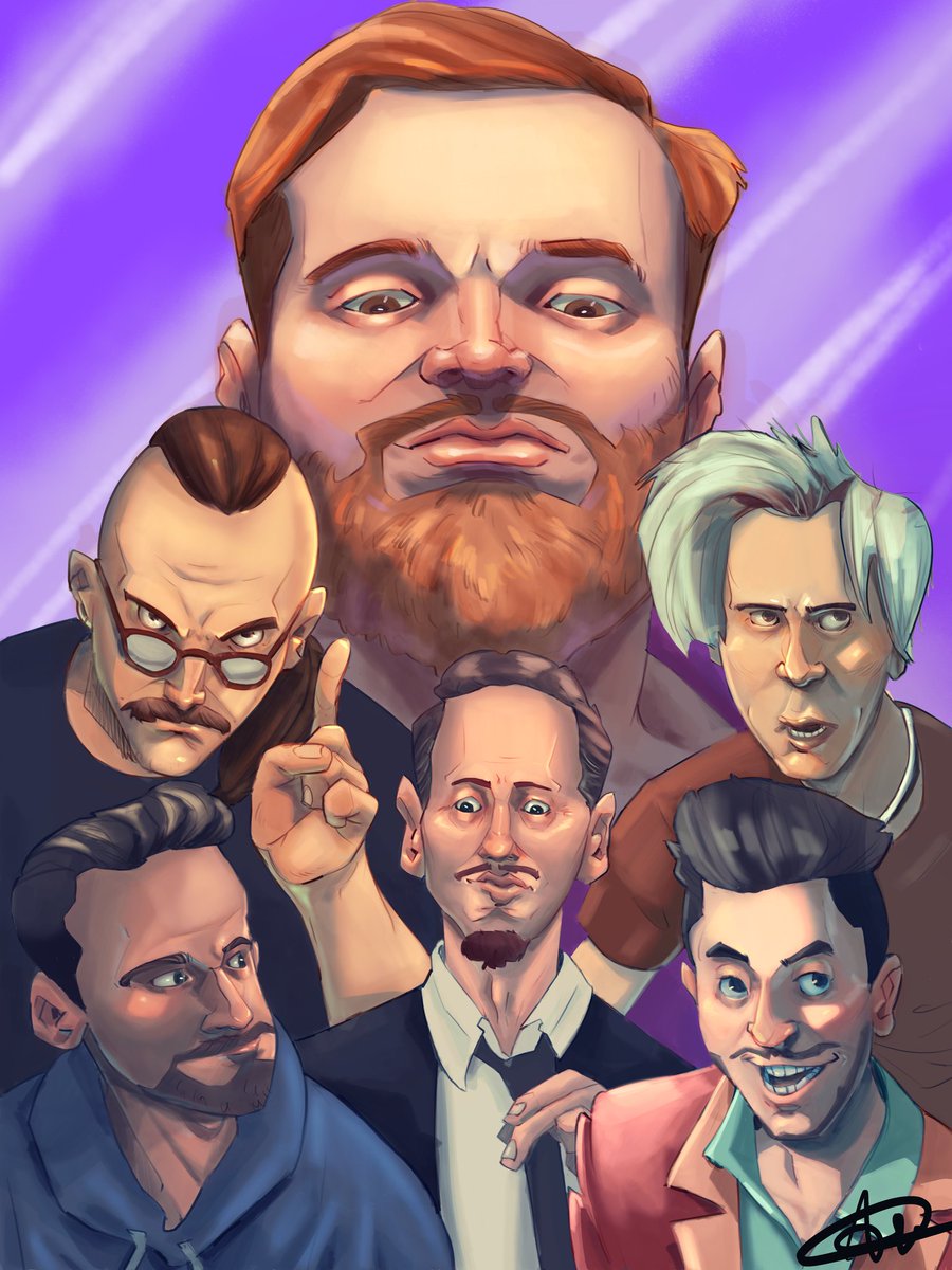 Cossak2's tweet photo. Poster De Los streamers mas relevantes (mi opinion). Espero que quien vea esto no se ofenda. Esta illustracion es un intento de probar cosas diferentes.
PD: Esto es solo un "fan art" si alguien se ofende, qué coma mierda.
#ibai #illojuan #elxokas #knekro #thegreft #Rubius https://t.co/X8KSJ4XoRA